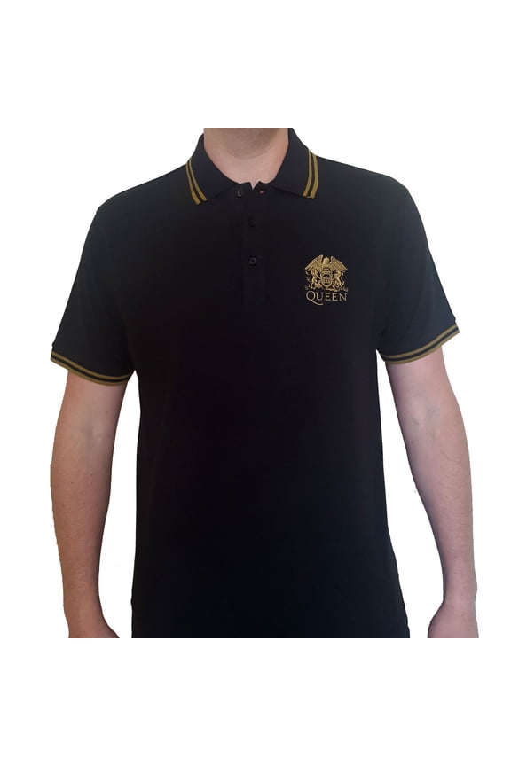Queen Unisex Polo Shirt Crest Logo (Large)