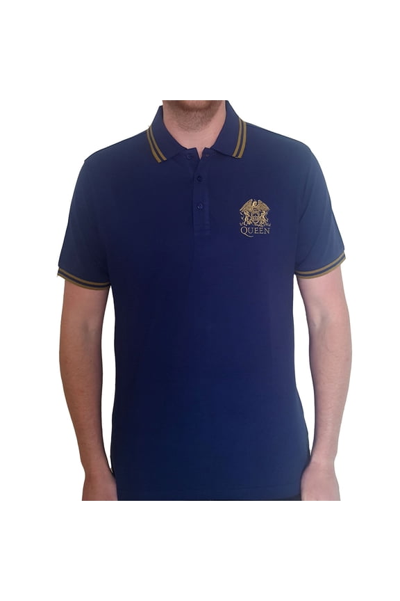 Queen Unisex Polo Shirt Crest Logo (XX-Large)