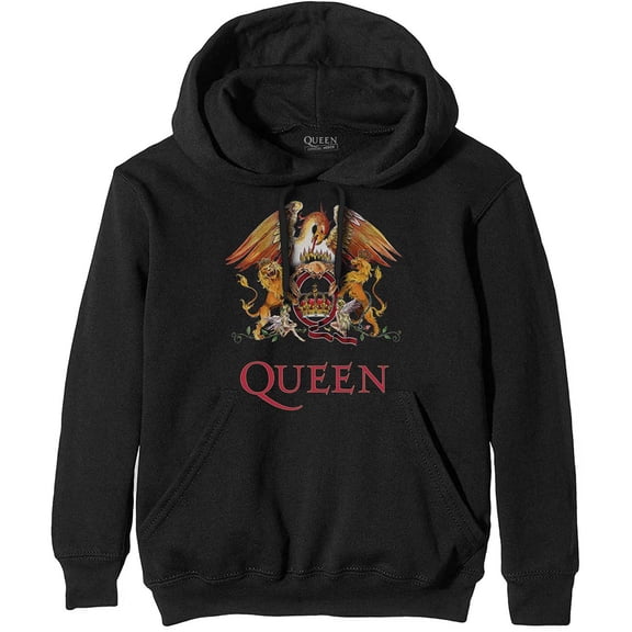 Queen Unisex Pullover Hoodie Sweatshirt Classic Crest (Medium)