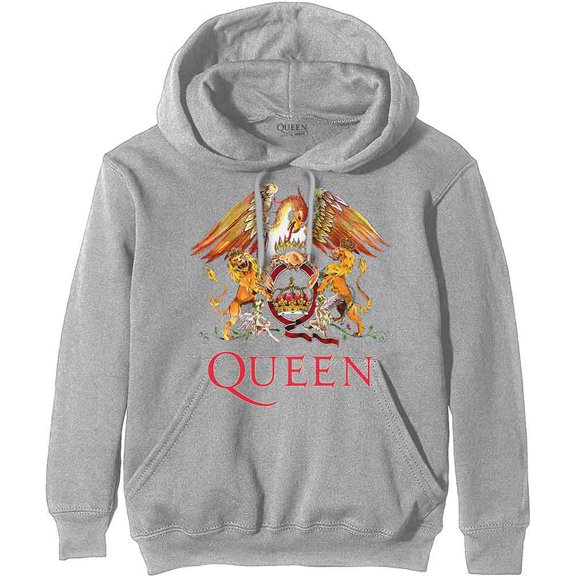 Queen Unisex Pullover Hoodie Sweatshirt Classic Crest (Medium)
