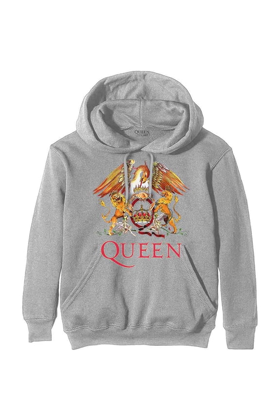 Queen Unisex Pullover Hoodie Sweatshirt Classic Crest (Medium)