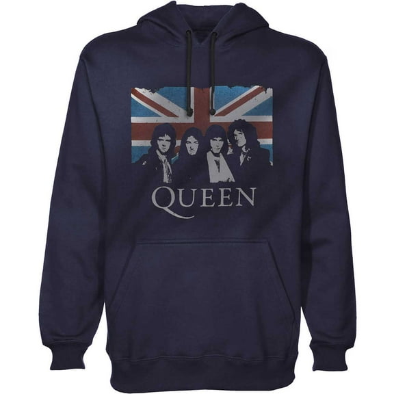 Queen Unisex Pullover Hoodie Sweatshirt Union Jack (X-Large)