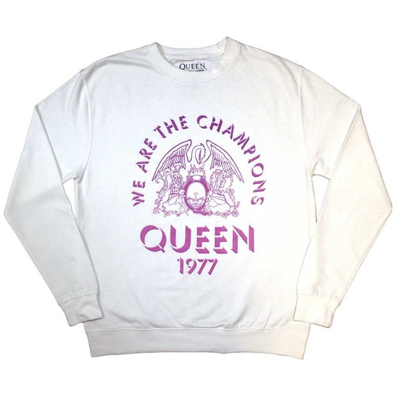 Queen Unisex Sweatshirt: Champions 1977 (Oversized) (Small)
