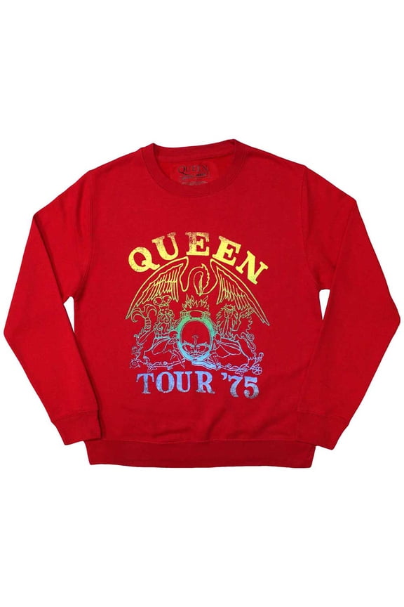 Queen Unisex Sweatshirt: Tour '75 Crest (Oversized) (Medium)