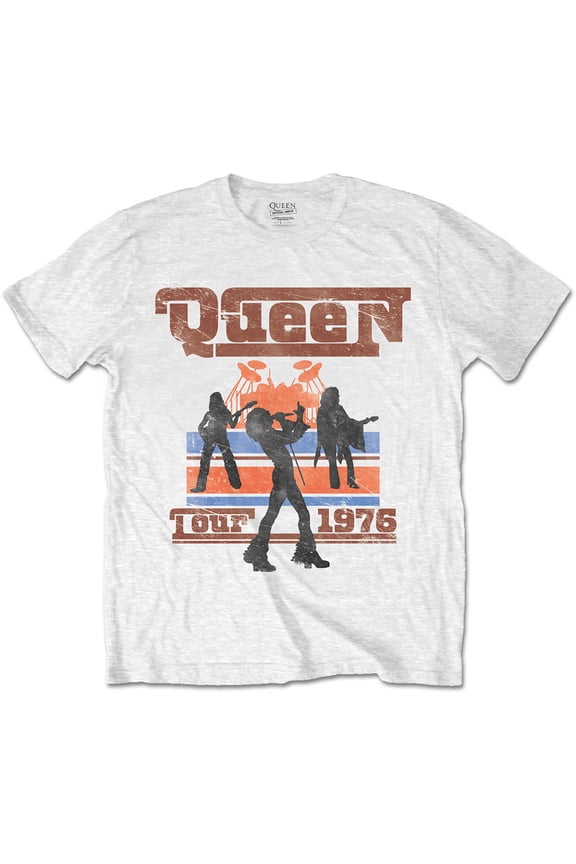 Queen Unisex T-Shirt 1976 Tour Silhouettes (Medium)