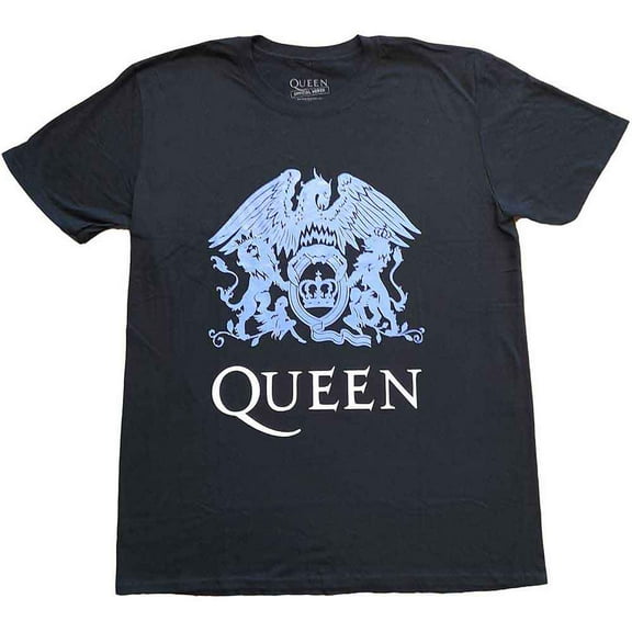 Queen Unisex T-Shirt Blue Crest (Small)