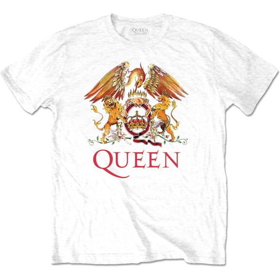 Queen Unisex T-Shirt Classic Crest (Plus Sizes) (XXXX-Large)