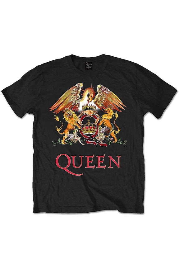 Queen Unisex T-Shirt Classic Crest (Plus Sizes) (XXXXX-Large)