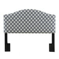 thumbnail image 1 of Queen Upholstered Headboard, Quatrefoil Navy, 1 of 2