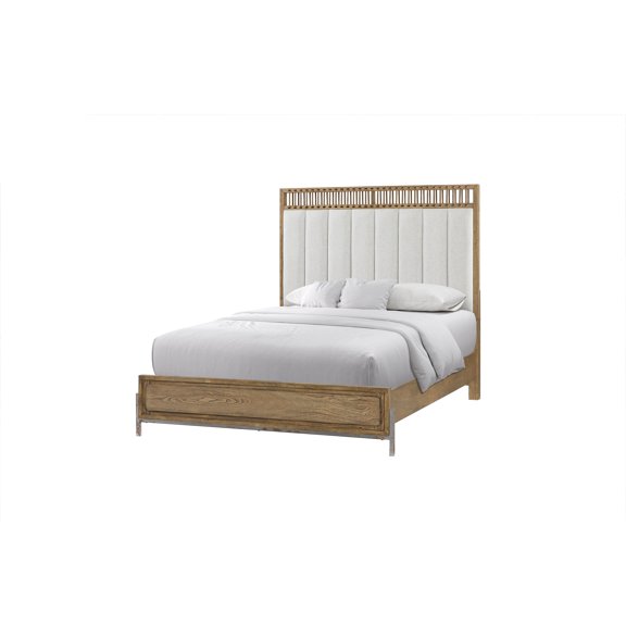 Queen Upholstered and Strap Panel Bed