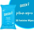 thumbnail image 1 of Queen V Feminine Hygiene Wet Wipes, PH Balanced, Convenient Resealable Pack, 30 Count, 1 of 12