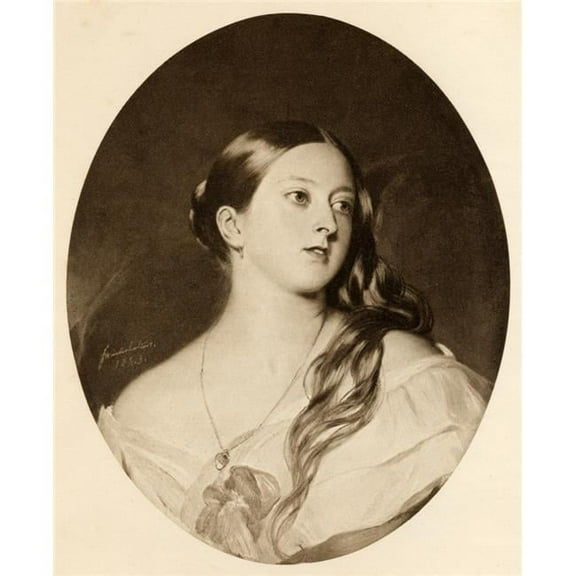 Queen Victoria 1819-1901 Princess Alexandrina Victoria of Saxe-Coburg In 1843 From The Picture by F. Winterhalter From The Book The Letters of Queen Victoria 1844-1853 Vol Iipublished