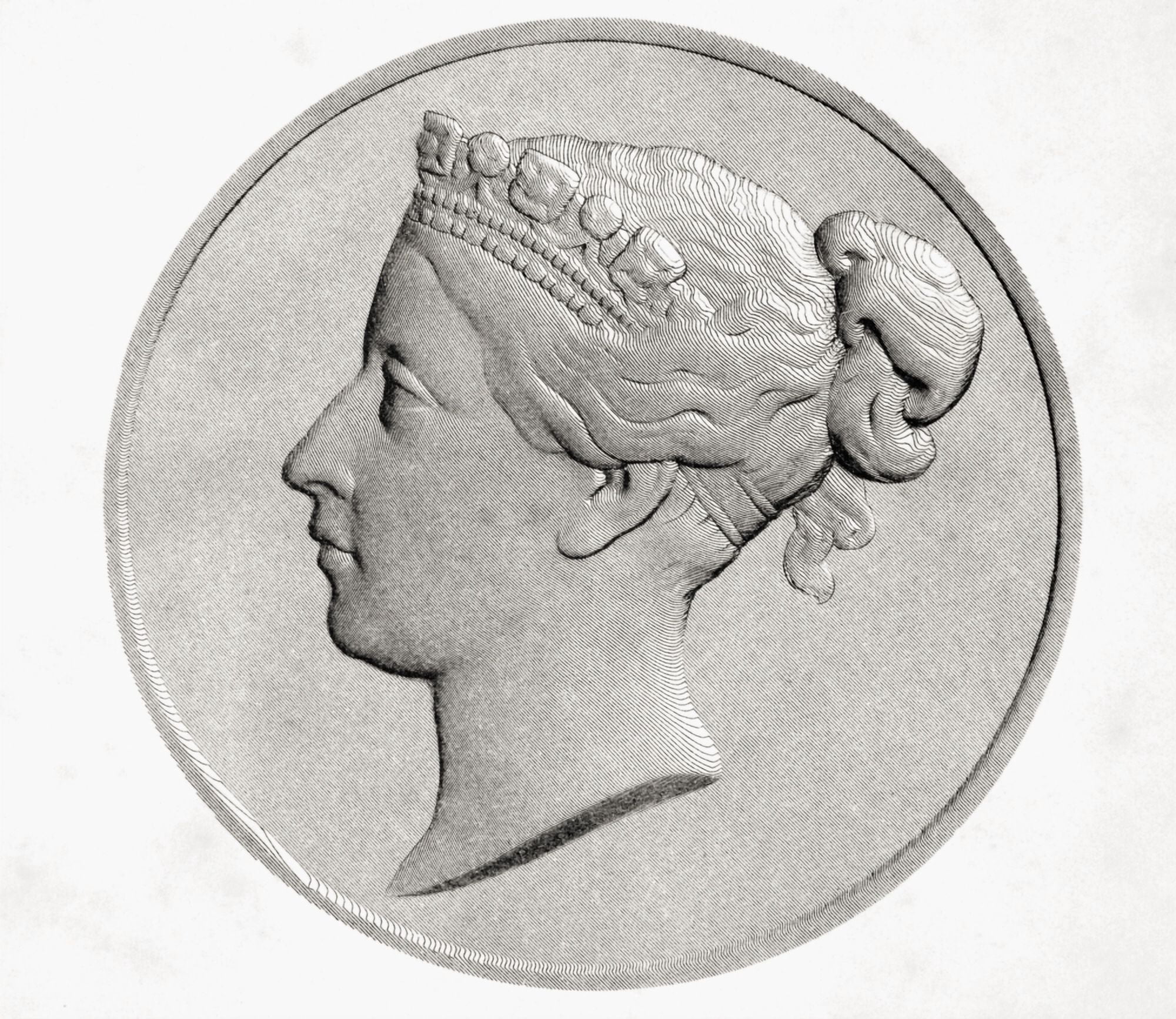 Queen Victoria 1819-1901 Princess Alexandrina Victoria Of Saxe-Coburg From Old Englands Worthies By Lord Brougham And Others Published London Circa 1880s Canvas Art - Ken Welsh Design Pics (15 x 13)