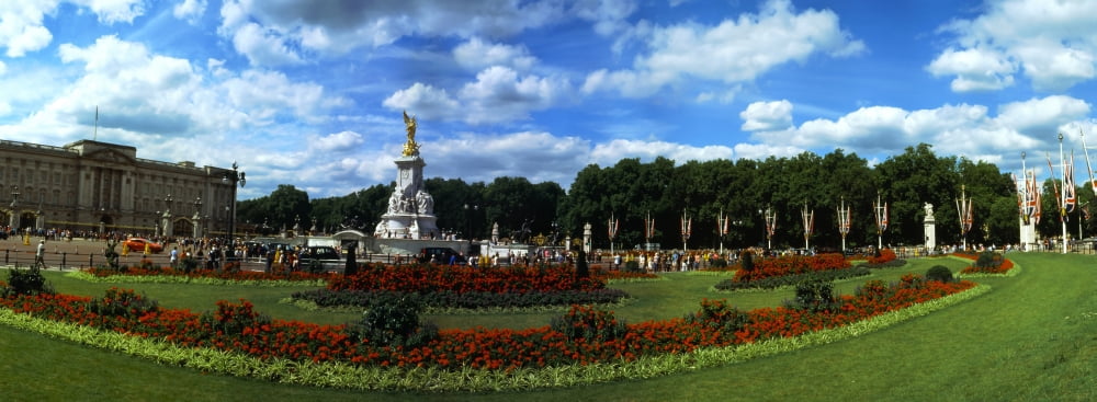 Queen Victoria Memorial at Buckingham Palace City of Westminster London England Canvas Art - Panoramic Images (36 x 12)