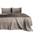 thumbnail image 1 of Queen Waterbed Sheets Unattached (60 x 84) Inch, 100% Natural 550 TC Cotton, 4 PC Bed Sheet Set, 15 Inch Deep Pocket, Long Staple Cotton (Solid Grey) Fade and Stain Resistant, 1 of 3