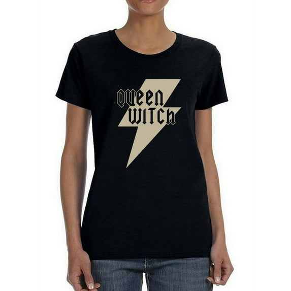 Queen Witch Lightning Sketch Women T-Shirt, Female XX-Large