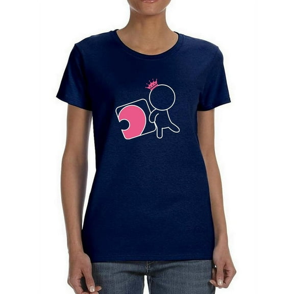 Queen With Heart Puzzle T-Shirt Women -Smartprints Designs, Female 3X-Large