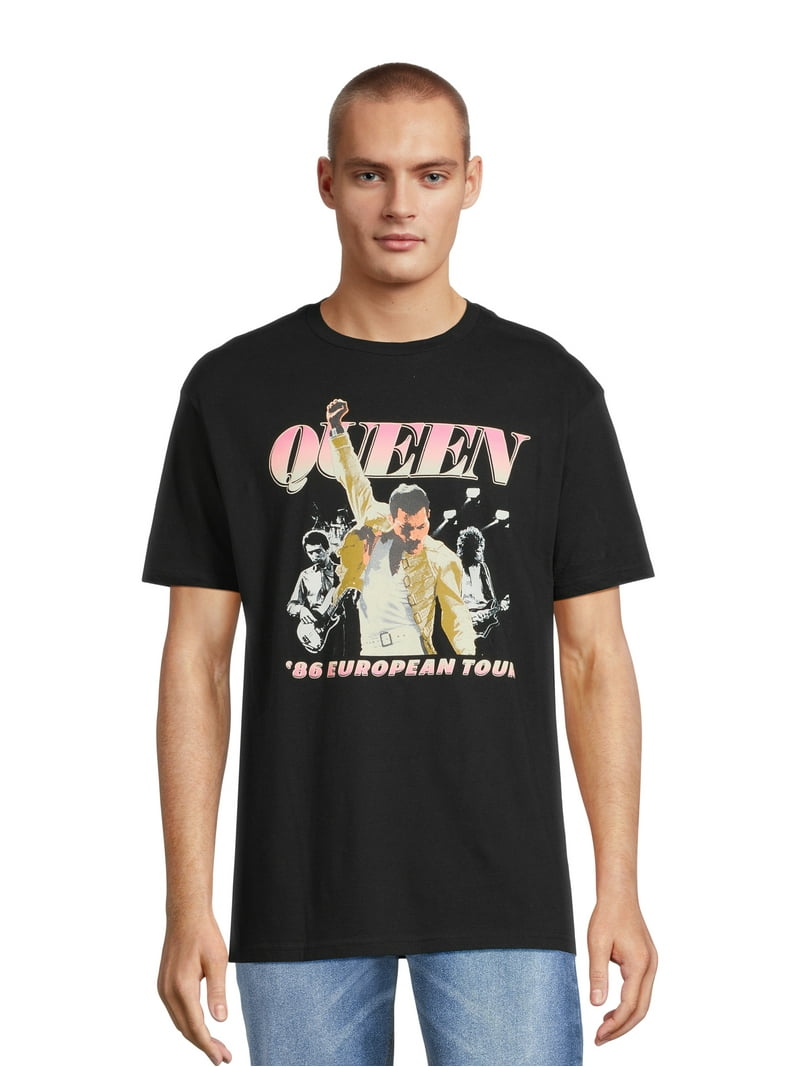 Queen World Tour Men's Big Men's Cotton Graphic Band Tee with
