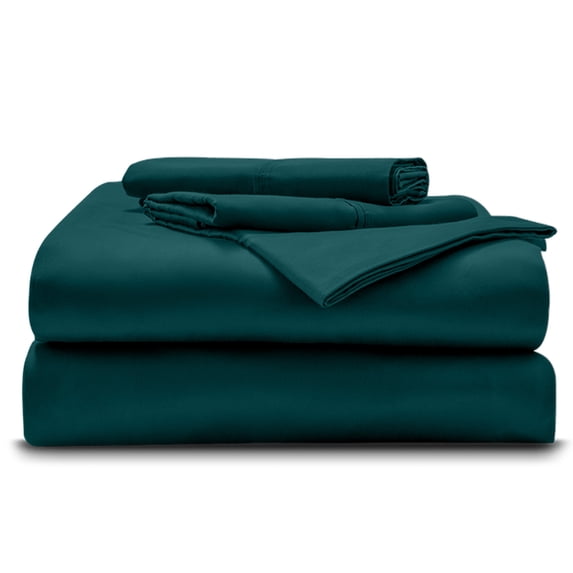 Queen-XL Size Giza Sheets - Premium 400-Thread-Count Soft 100% Pure Giza Egyptian Cotton 4PC Bed Sheet Set, 24" Inches Deep Pockets - Teal Blue