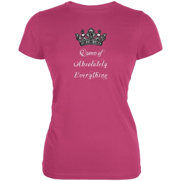 Queen of Everything Berry Pink Juniors Soft T-Shirt - Large