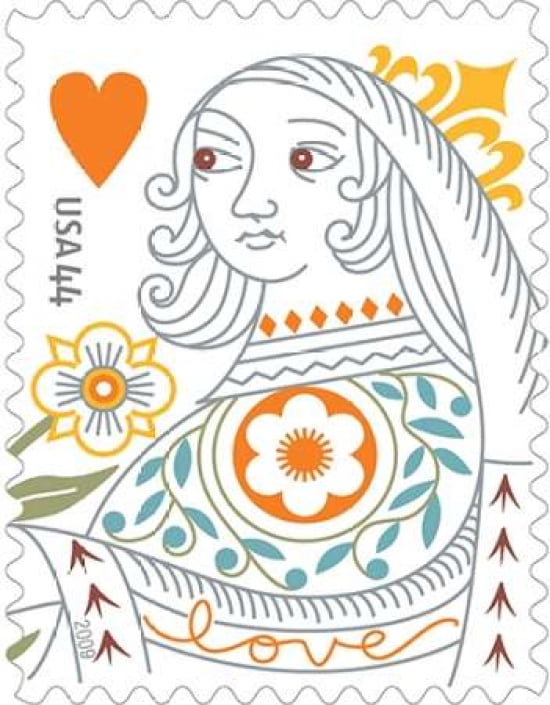 Queen of Hearts Canvas Art - US POSTAL SERVICE (22 x 28)