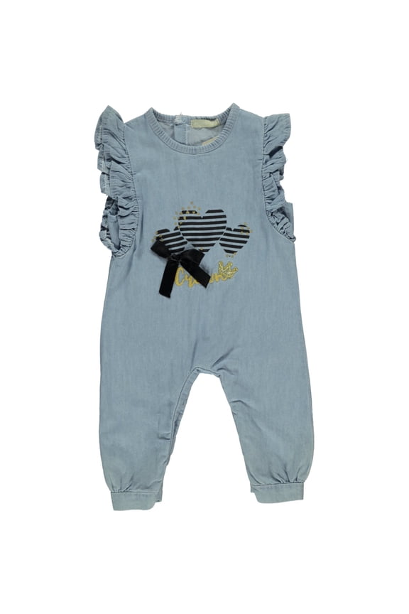 Queen of Hearts Denim Jumpsuit