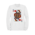 thumbnail image 1 of Queen of Hearts Playing Card Men's Sweatshirt, 1 of 3