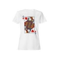 thumbnail image 1 of Queen of Hearts Playing Card Women's T-shirt, 1 of 3