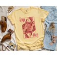 thumbnail image 1 of Queen of Hearts Shirt Mothers Day Gift, Comfort Colors Valentine TShirt, Retro Boho Vintage Graphic Tee, 1 of 2