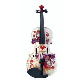 Rozanna's Violins Violin Outfit Queen of Hearts Red White Maple Body 4/4 Size