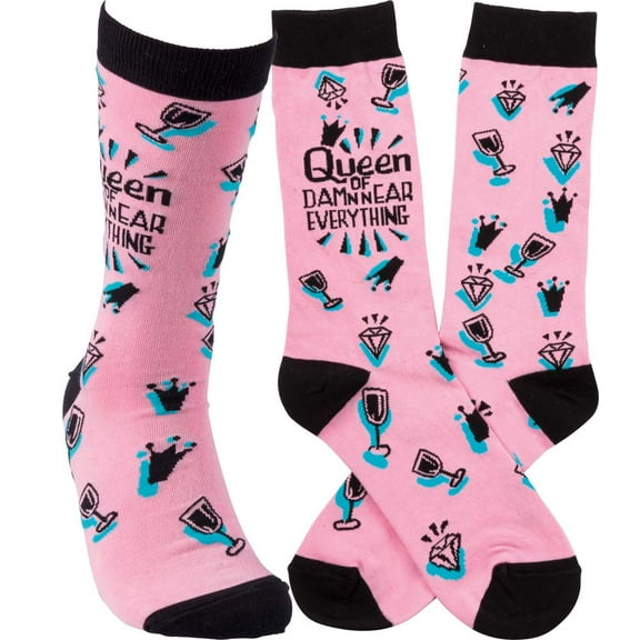 Queen of Near Everything Socks Unisex One Size Primitives by Kathy