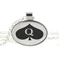 thumbnail image 1 of Queen of Spades Necklace Pendant Jewelry Charm, 1 of 2