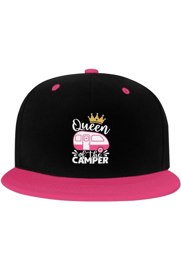 Queen of The Camp Hip Hop Hat Two Tone Flat Bill 6 Panel Cap Unisex