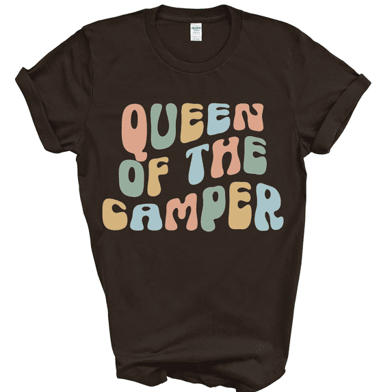 Queen of the Camper womens t-Shirt, Queen of Camping, Camping Mom, Rv top