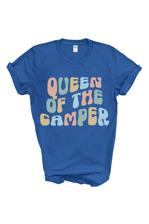 Queen of the Camper womens t-Shirt, Queen of Camping, Camping Mom, Rv top