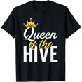 thumbnail image 1 of Queen of the Hive Bee Lover Beekeeping T-ShirtMen and women, Black T-shirt, size: Extra large, 1 of 4