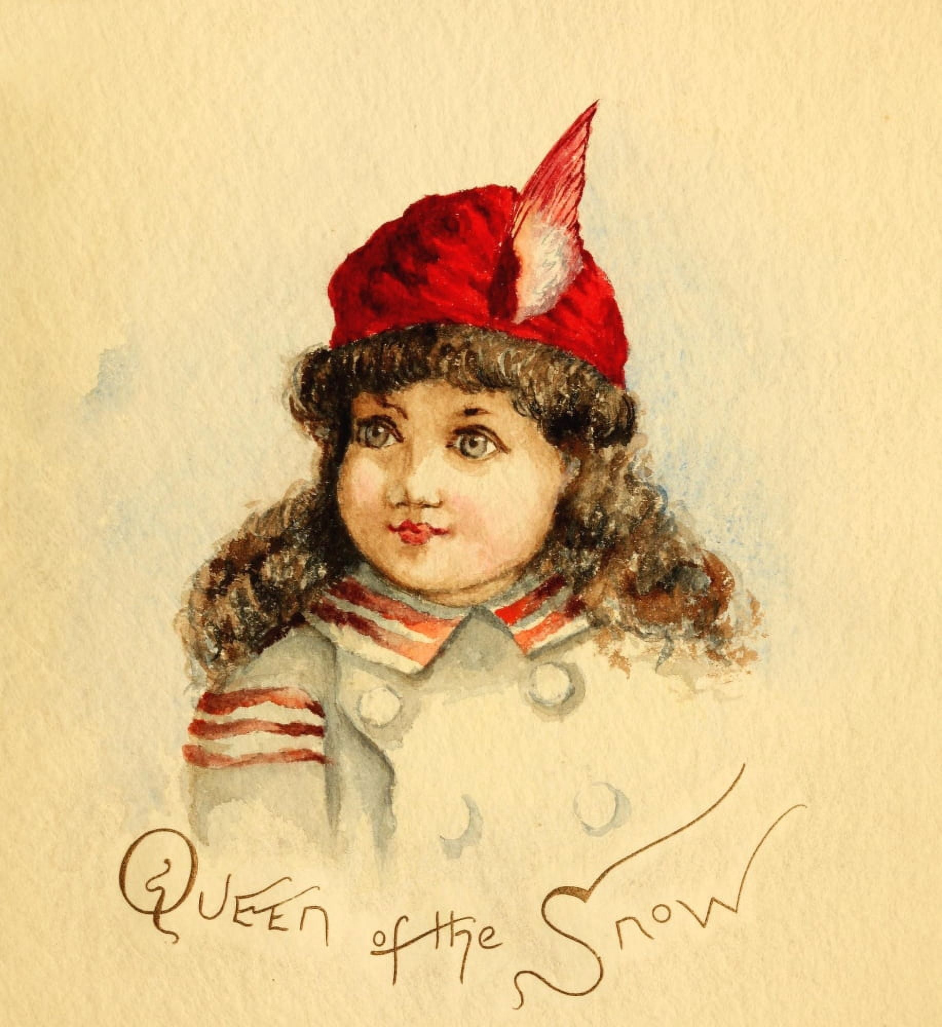 Queen of the Snow 1887 Pretty Girl Canvas Art - Annie C McQueen (24 x 36)