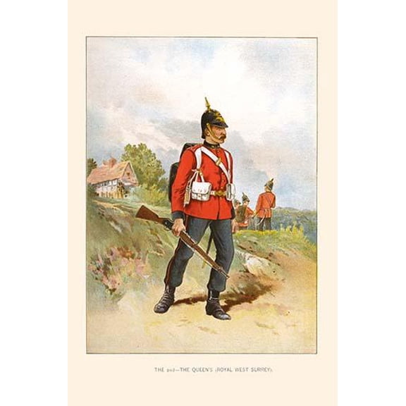 Queen's 2nd Royal Surrey-Fine Art Canvas Print (20" x 30")