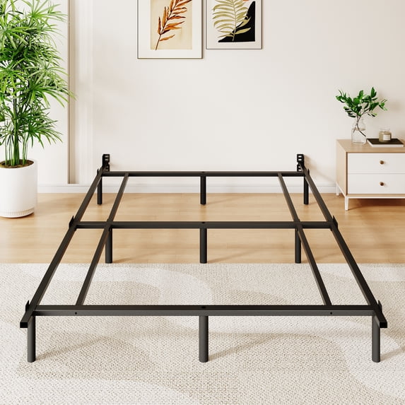 Awesofurni Queen Bed Frame, 7 inch Low Heavy Duty Platform Bed Frames, Fits Box Spring and Mattress, Adjustable, Easy Assembly, Noise‑Free