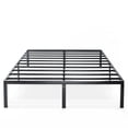 thumbnail image 1 of Queen size Sturdy Black Metal Platform Bed Frame with Headboard Attachments, 1 of 5
