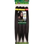 QueenB 4X Value Pack Pre-Stretched Braiding Hair 50    Color #2