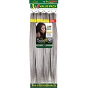 QueenB 4X Value Pack Pre-Stretched Braiding Hair 50    Color M51