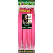 QueenB 4X Value Pack Pre-Stretched Braiding Hair 50    Color #PINK