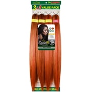 QueenB 4X Value Pack Pre-Stretched Braiding Hair 50    Color Spicy Ginger