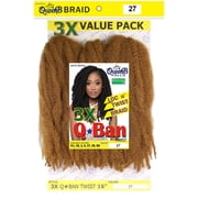 QueenB Braid Q-Ban Twist 3X Value Pack   Color #27