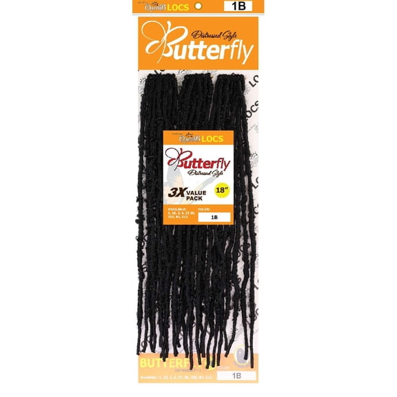 QueenB Butterfly Distressed Locs 18" - #1B