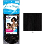 QueenB Synthetic Lace Wig, Deep Part, Pixie Cut, #1B - Ava