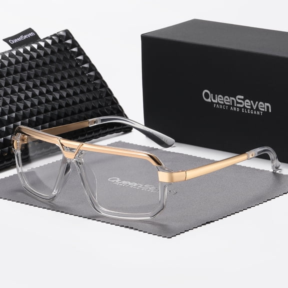 QueenSeven Unisex Exquisite Craftsmanship Full Frame Metal Polarized Trendy Stylish Sunglasses for Outdoor Travel Sunshade Eye Wear UV400
