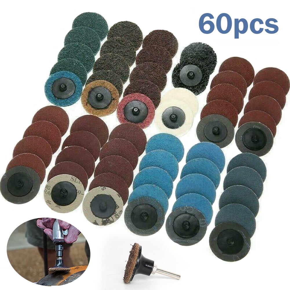 QueenTrade 60 Pcs 2Inch For Quick Change Discs Sanding With 1/4 Inch ...