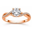 thumbnail image 1 of Queena Solitaire Engagement Ring for Women Sterling Silver CZ Ginger Lyne Collection, 1 of 8